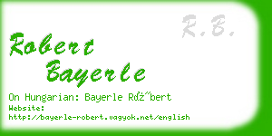 robert bayerle business card